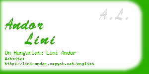 andor lini business card